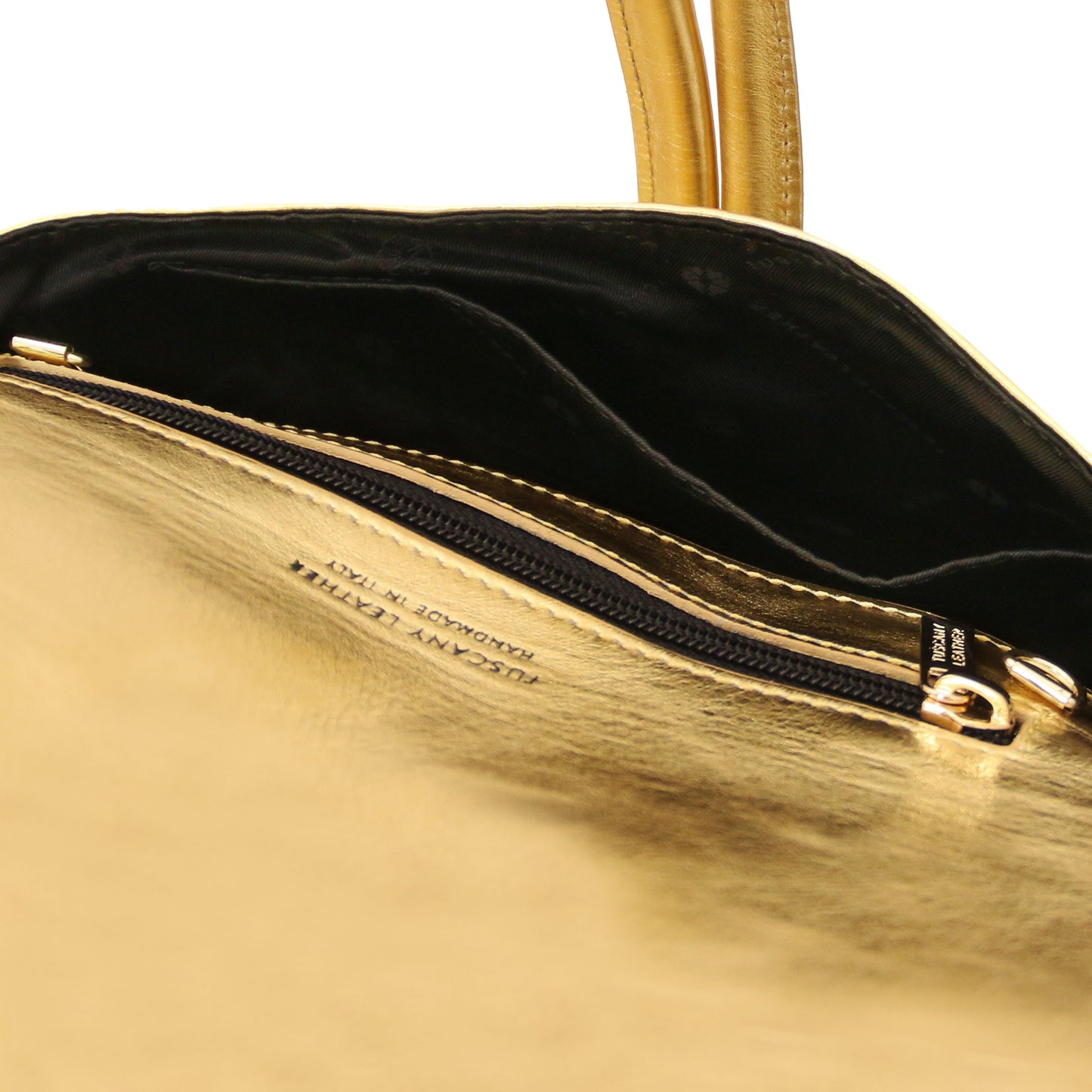 Gold Leather Clutch