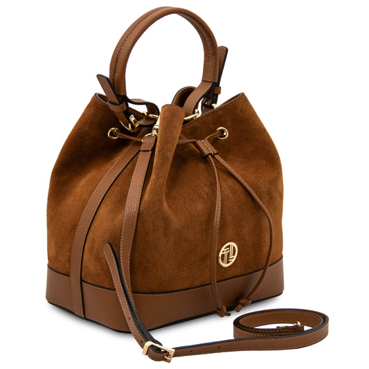 Minerva Leather Bucket Bag