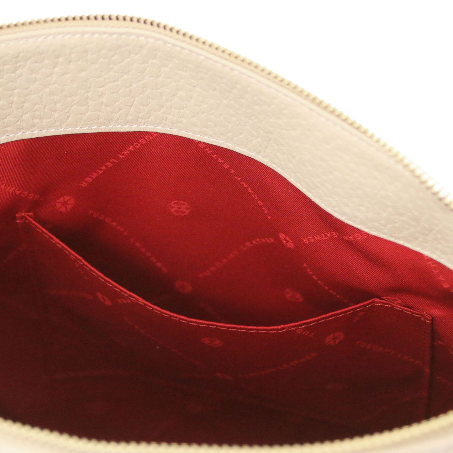Amy Soft Leather Tote Bag Beige Designer Interior Red Couture by Montipi Australia