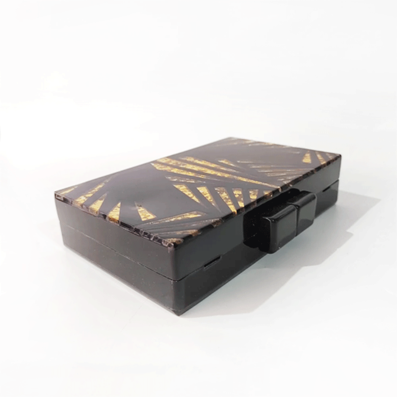 Art Deco Black Acrylic Clutch Bag Montipi