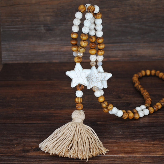 Beach Boho Chic Tassel Beaded Necklace Montipi