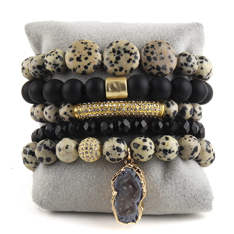 Black Fantasy Beaded Bracelet Set by Montipi Australia