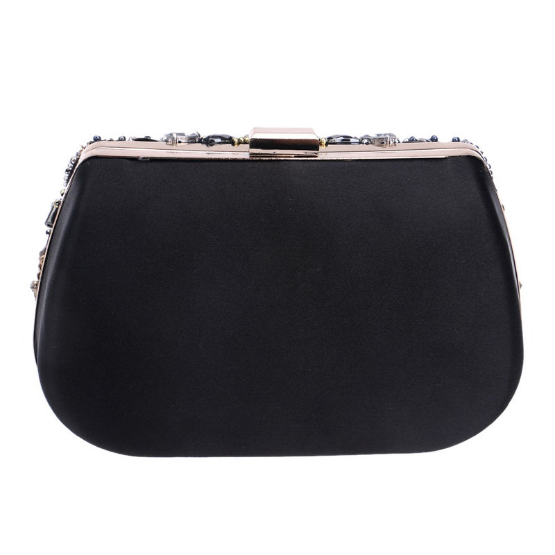 Bohemian Black Crystal Clutch Montipi