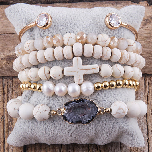 Boho Chic Statement Beaded Bracelet Set Montipi
