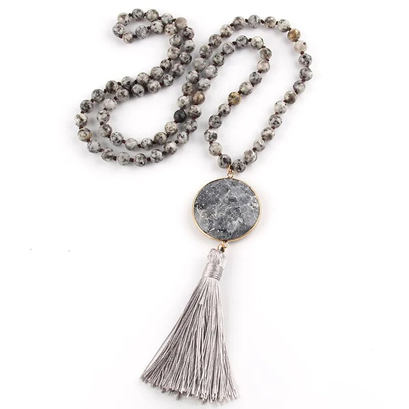 Boho Chic Stone Beaded Necklace Montipi