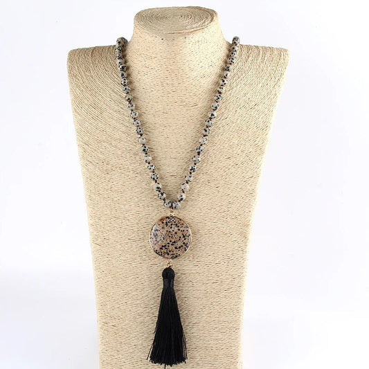 Boho Chic Stone Beaded Necklace Montipi