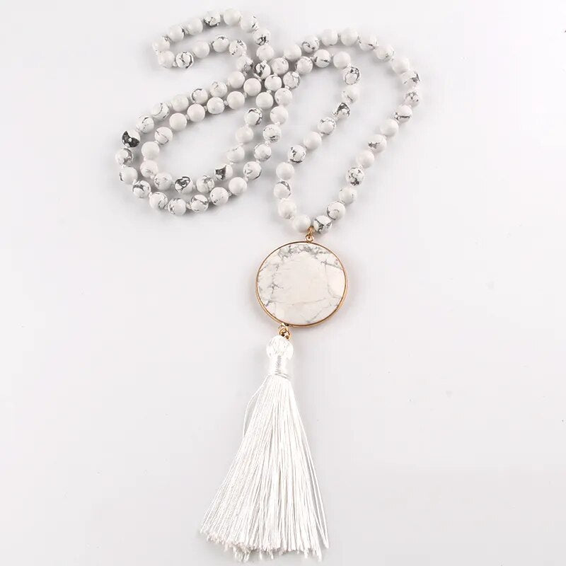 Boho Chic Stone Beaded Necklace Montipi