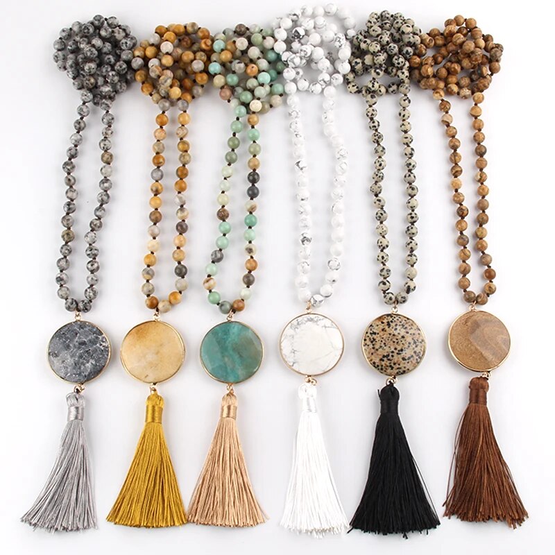 Boho Chic Stone Beaded Necklace Montipi