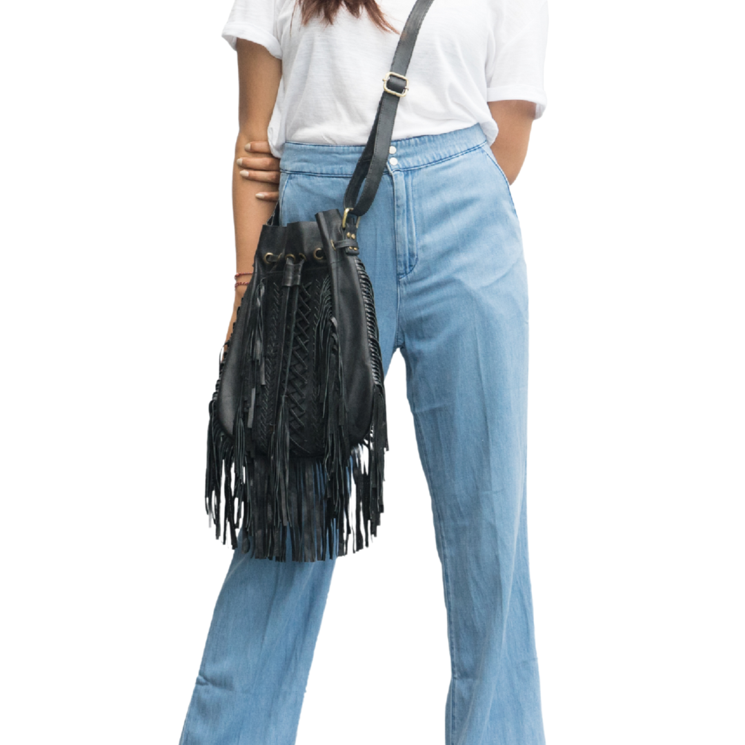 Boho Tribe Fringe Crossbody Bag Montipi