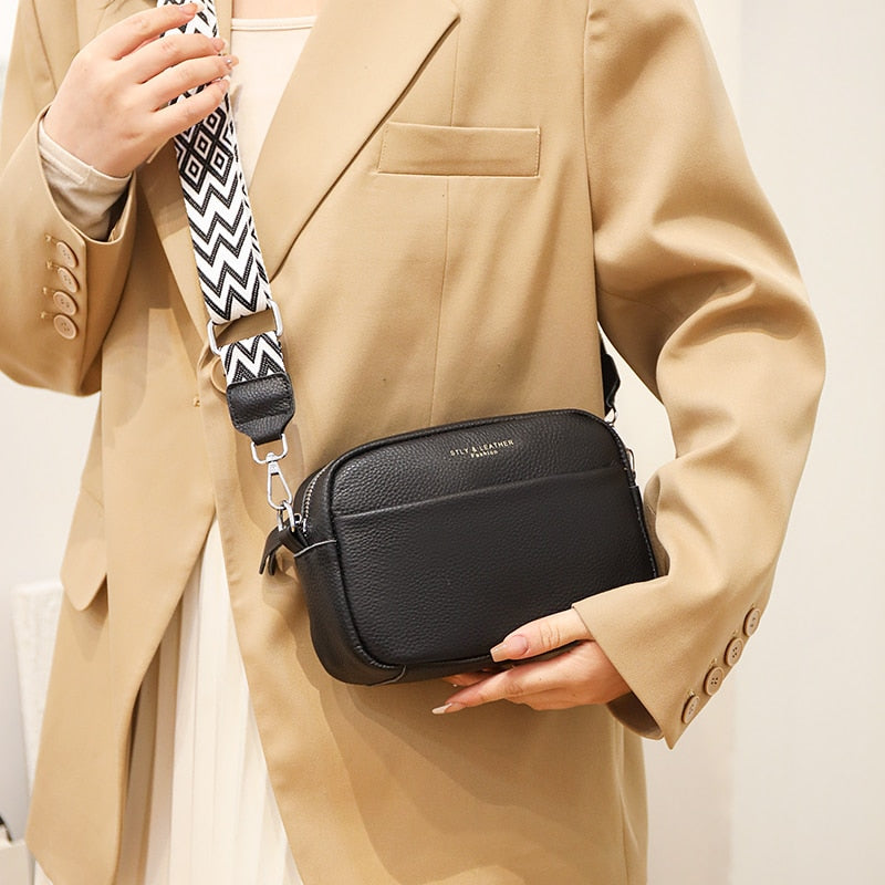 Casual Chic Leather Crossbody Bag Montipi