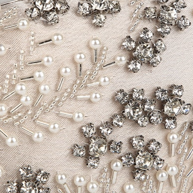 Crystal Elegance Pearl Beaded Clutch Montipi