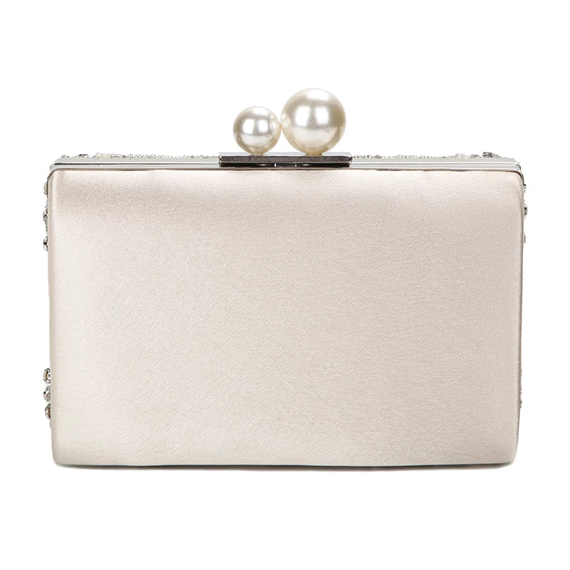 Crystal Pearl Statement Clutch Bag Montipi
