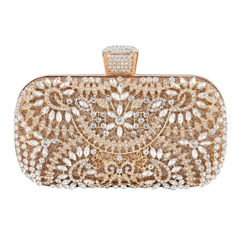 Diamond Floral Evening Clutch Bag Montipi