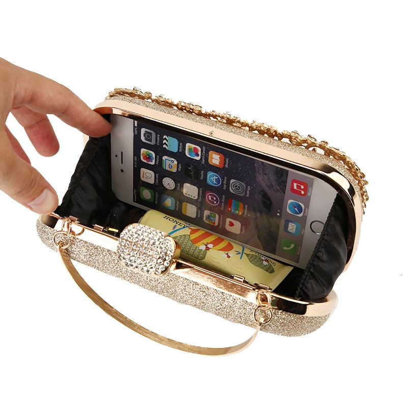 Diamond Floral Evening Clutch Bag Montipi