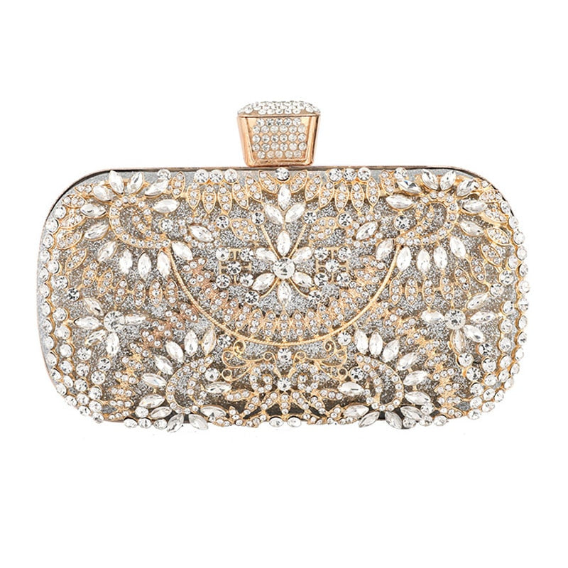 Diamond Floral Evening Clutch Bag Montipi
