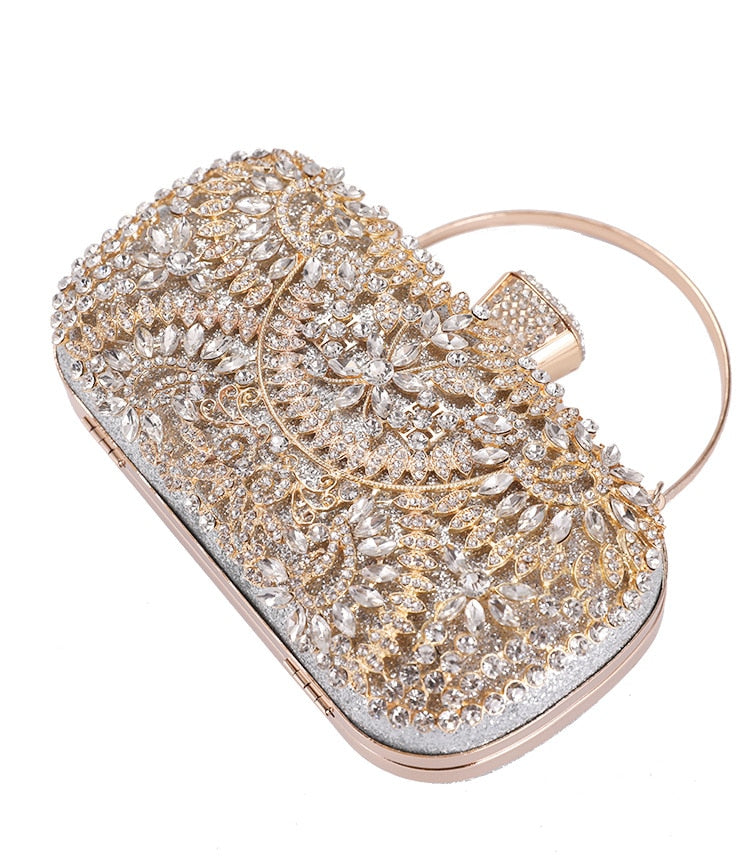 Diamond Floral Evening Clutch Bag Montipi