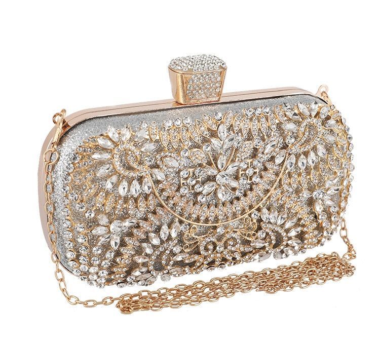 Diamond Floral Evening Clutch Bag Montipi