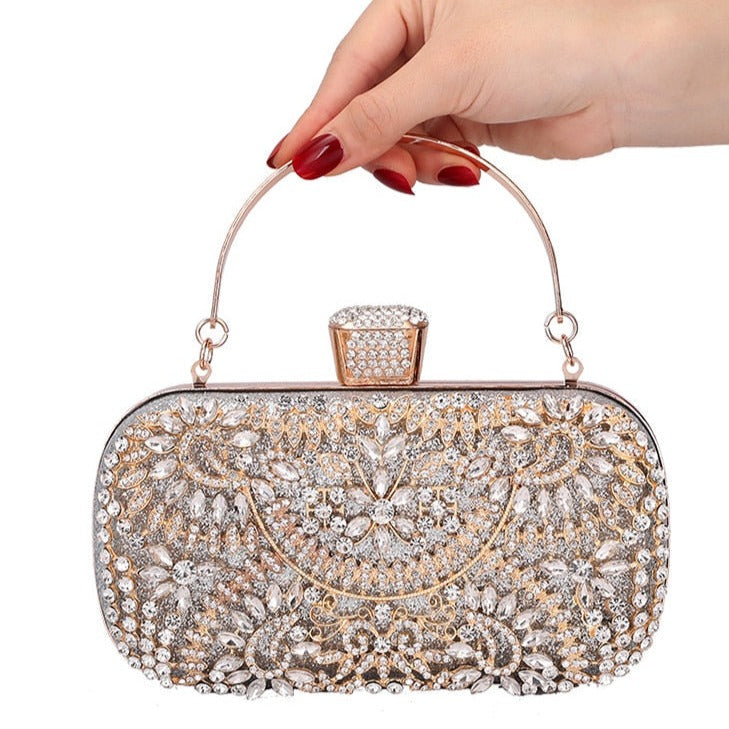 Diamond Floral Evening Clutch Bag Montipi