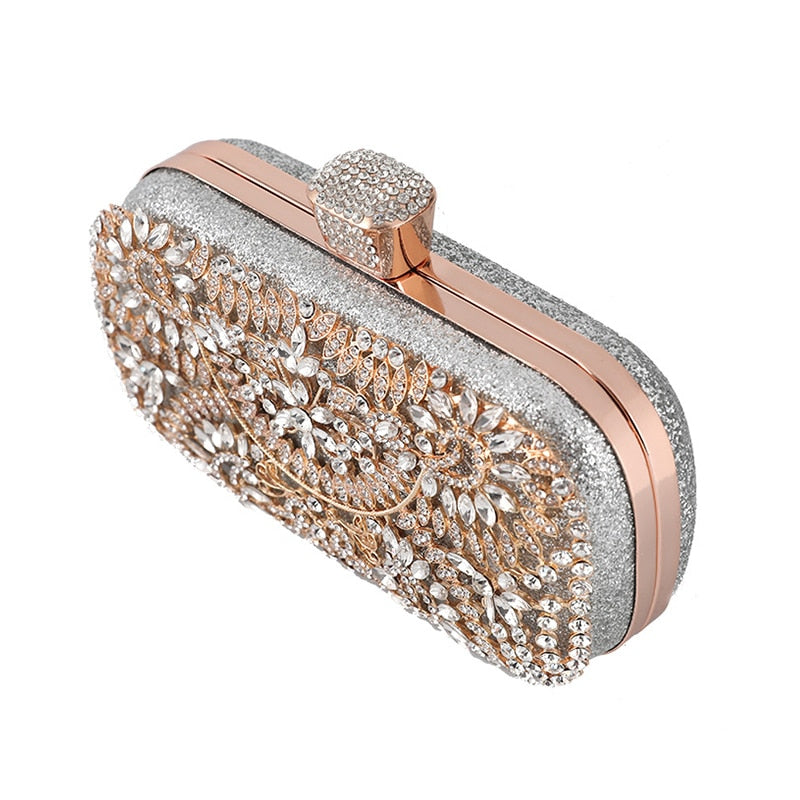 Diamond Floral Evening Clutch Bag Montipi