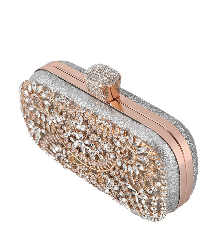 Diamond Floral Evening Clutch Bag Montipi