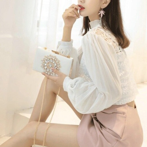 Diamond White Clutch Bag Montipi