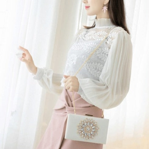 Diamond White Clutch Bag Montipi