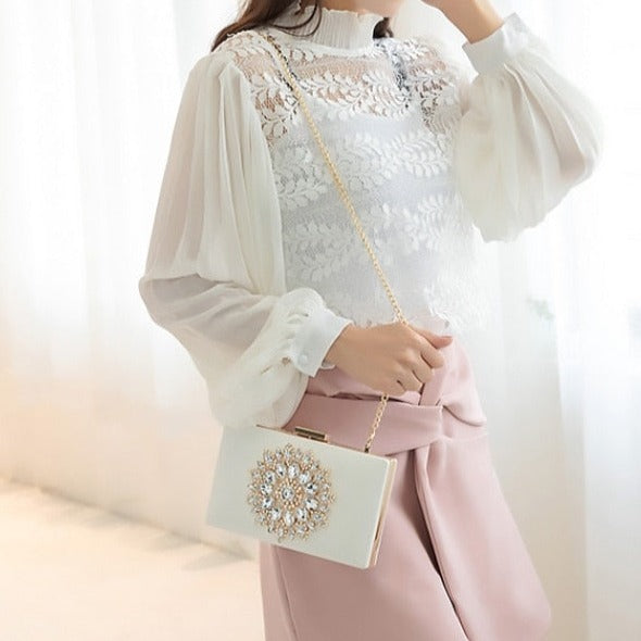 Diamond White Clutch Bag Montipi