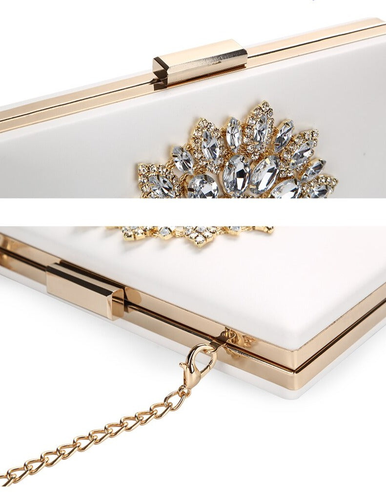 Diamond White Clutch Bag Montipi