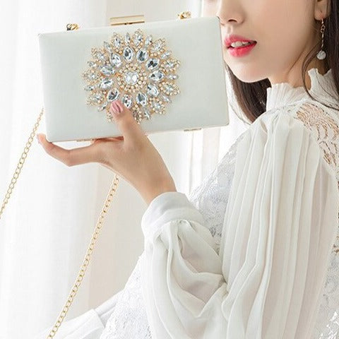Diamond White Clutch Bag Montipi