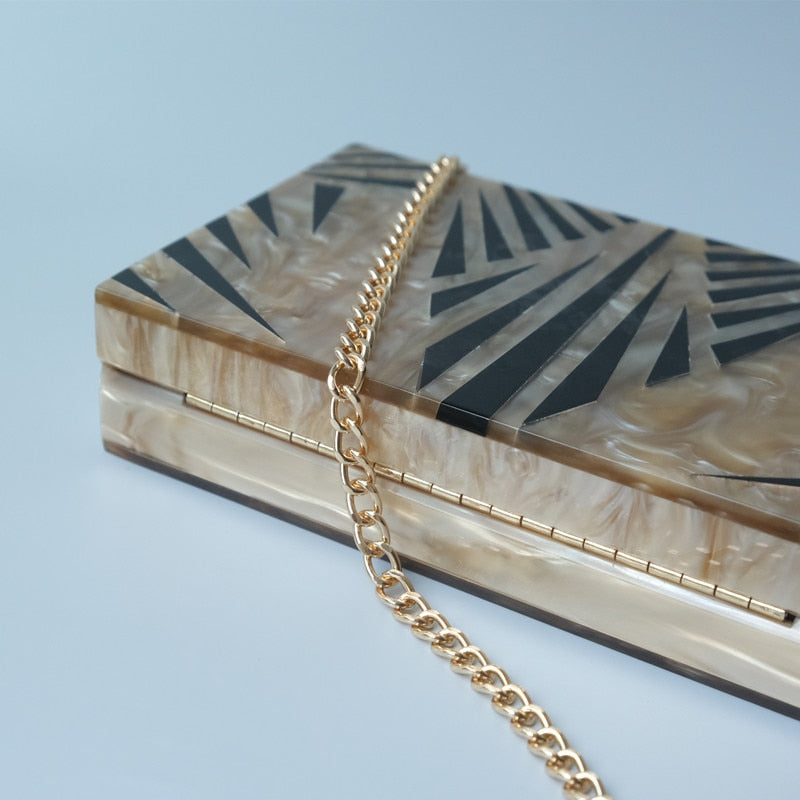 Eclectic Boho Designer Zebra Acrylic Bag Montipi