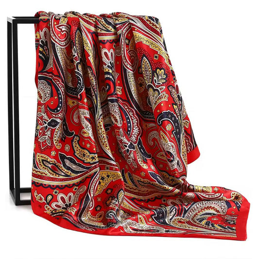 elegant paisley Elettra Scarf in red by Montipi Australia Boho Luxe Fashion