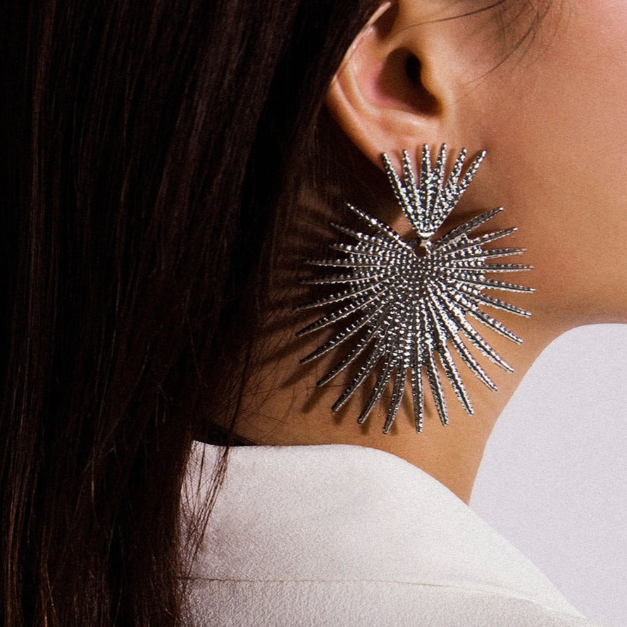 Exotic Palm Designer Statement Earrings Montipi