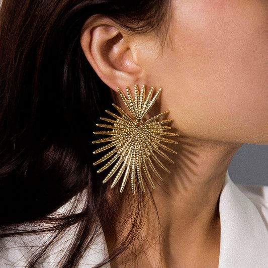 Exotic Palm Designer Statement Earrings Montipi