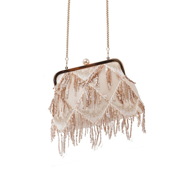 Gatsby Vintage Sequin Clutch Bag Montipi