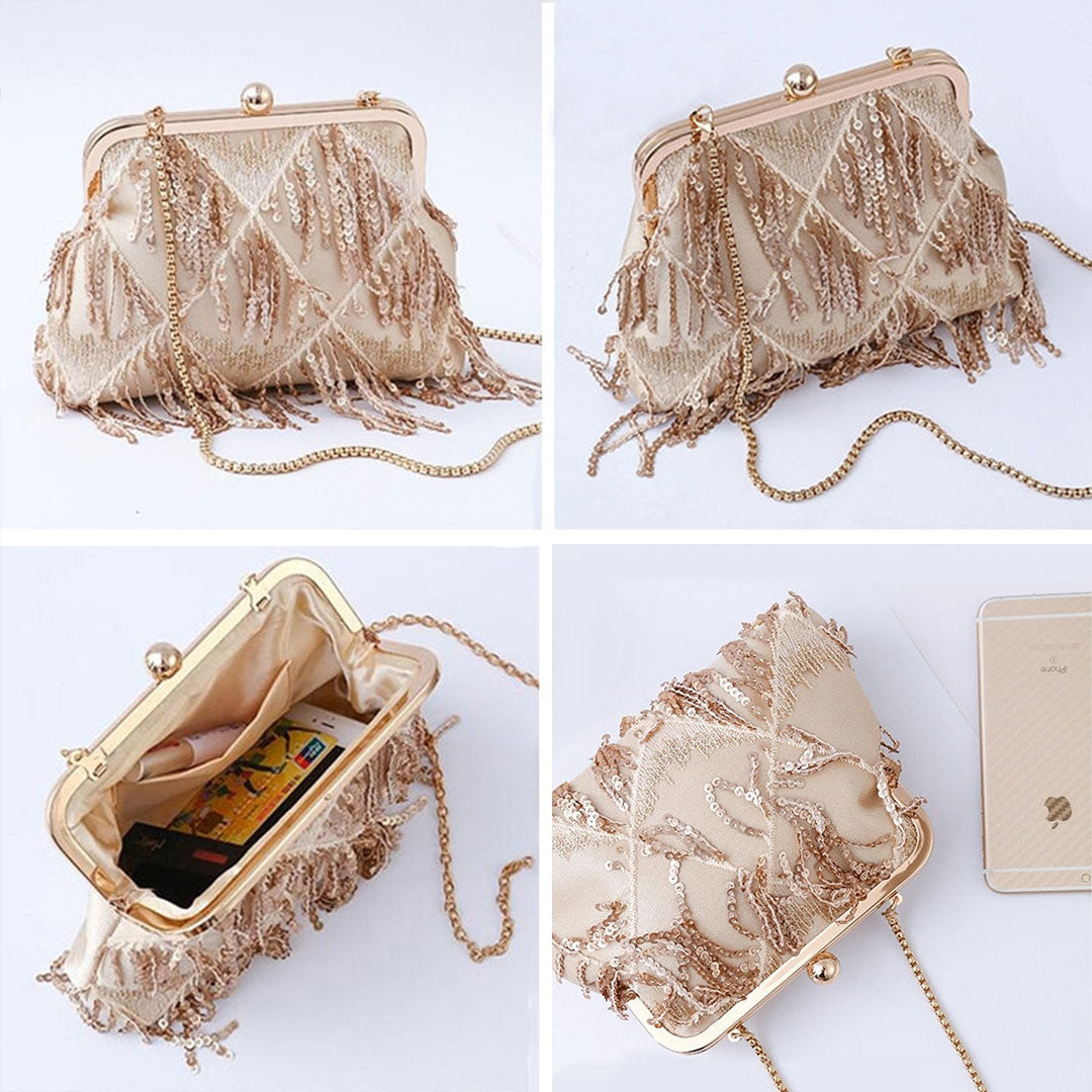 Gatsby Vintage Sequin Clutch Bag Montipi