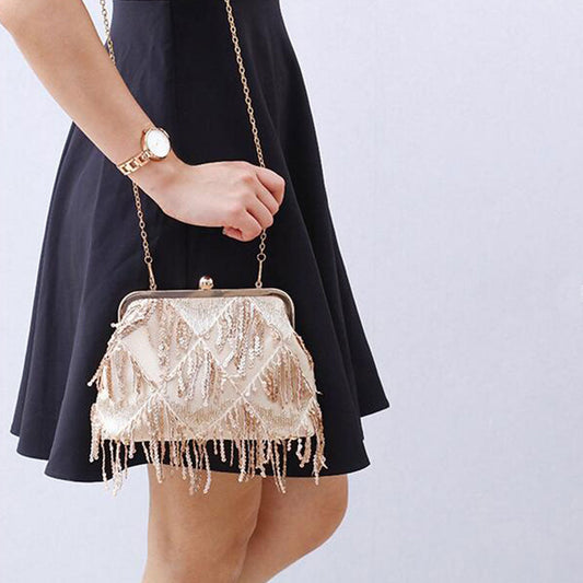 Gatsby Vintage Sequin Clutch Bag Montipi
