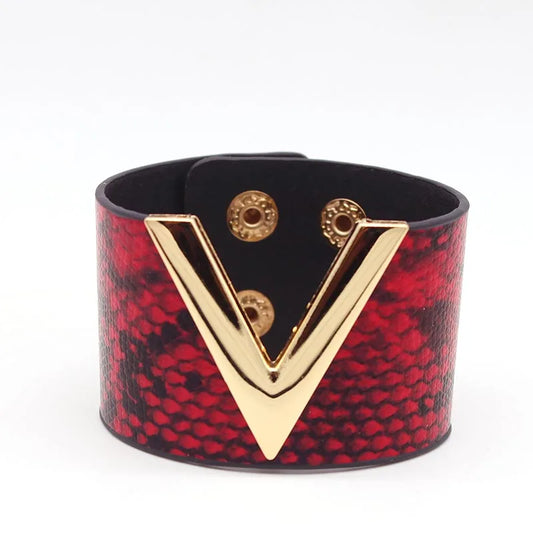 Viera Wild Leather Cuff