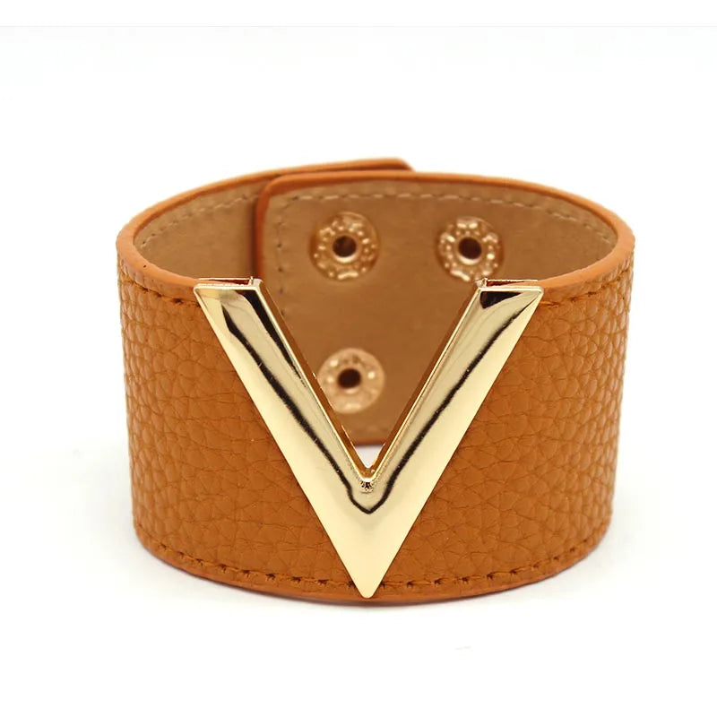Viera Leather Cuff Bracelet
