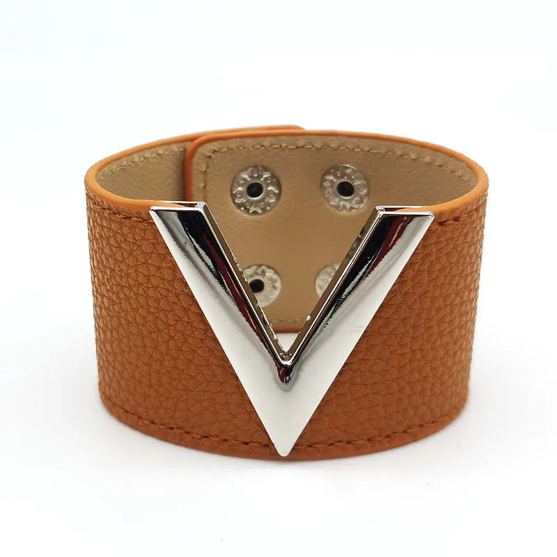 Viera Leather Cuff Bracelet