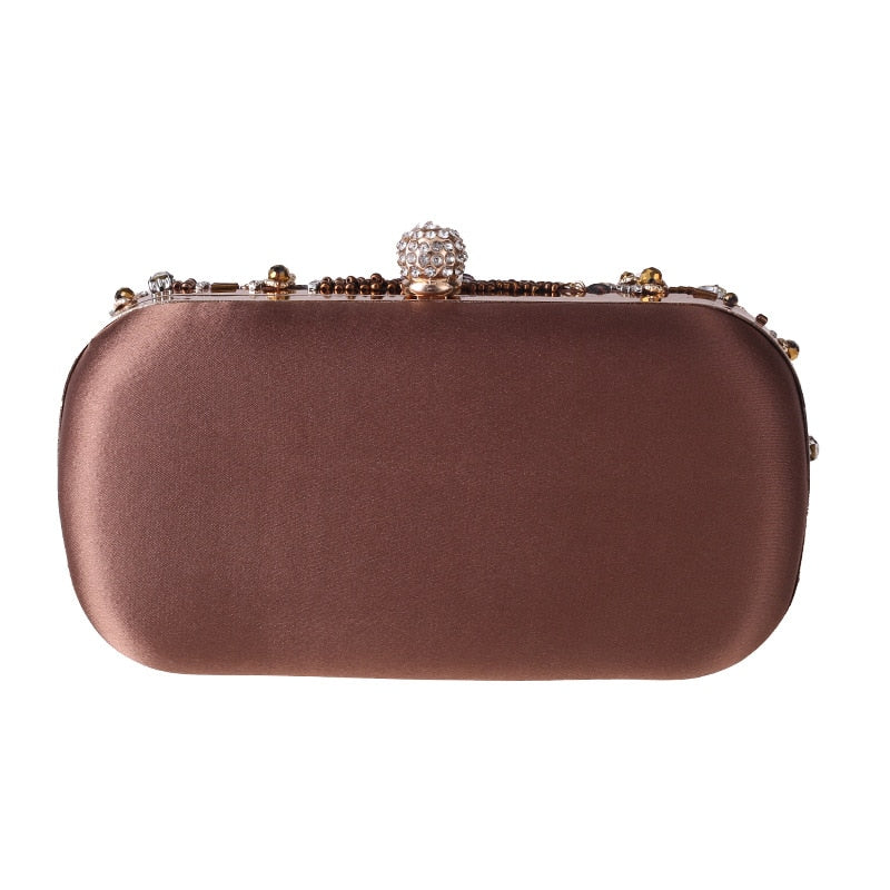 Hippie Chic Crystal Flowers Clutch Bag Montipi