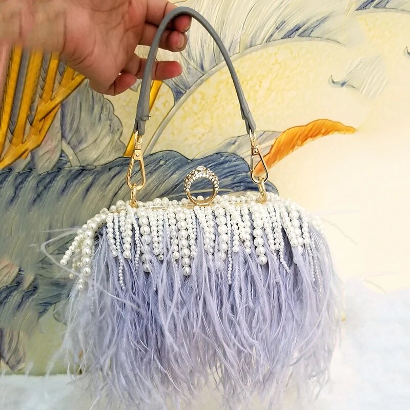 Lady Feather Clutch Bag Montipi