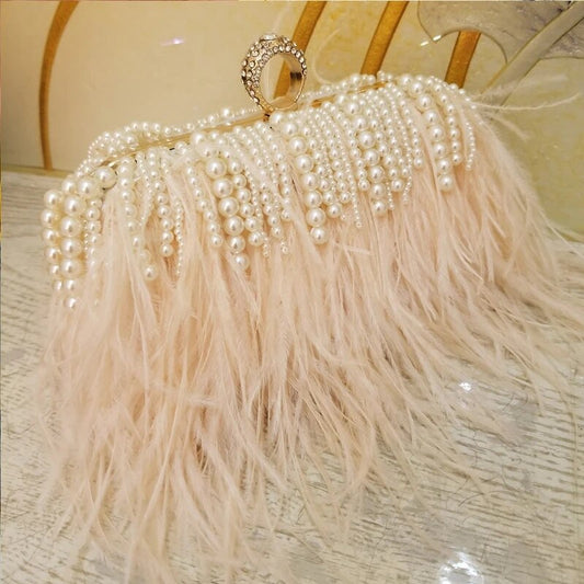 Lady Feather Clutch Bag Montipi