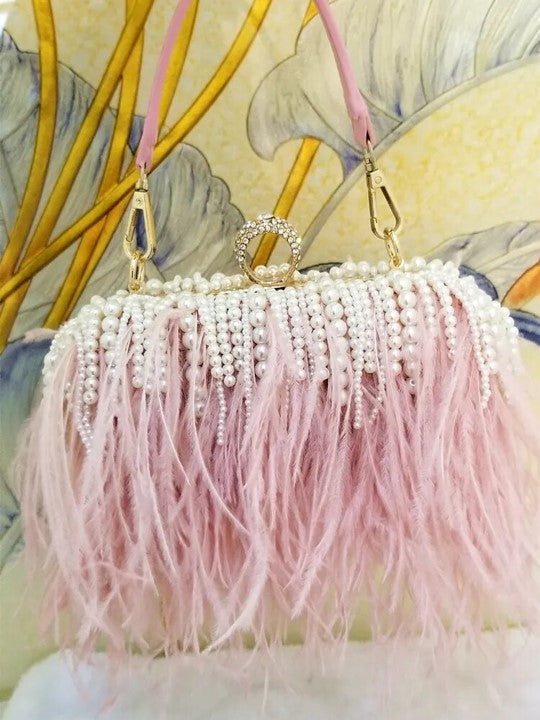 Lady Feather Clutch Bag Montipi