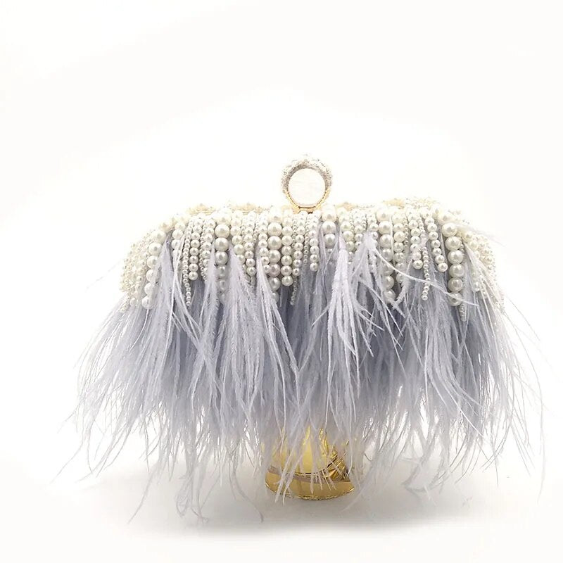 Lady Feather Clutch Bag Montipi