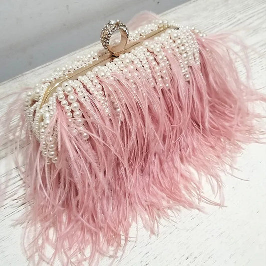 Lady Feather Clutch Bag Montipi