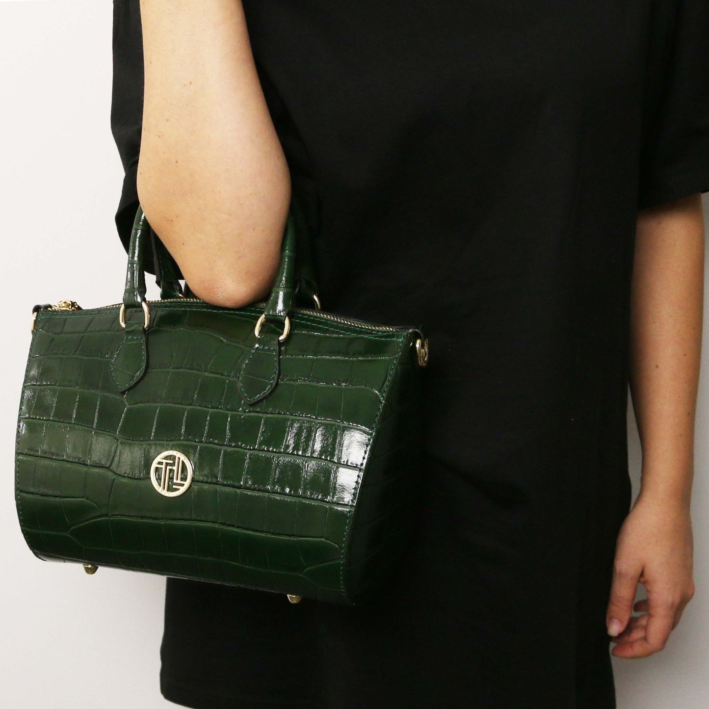 Layla Croc Edition Leather Bag