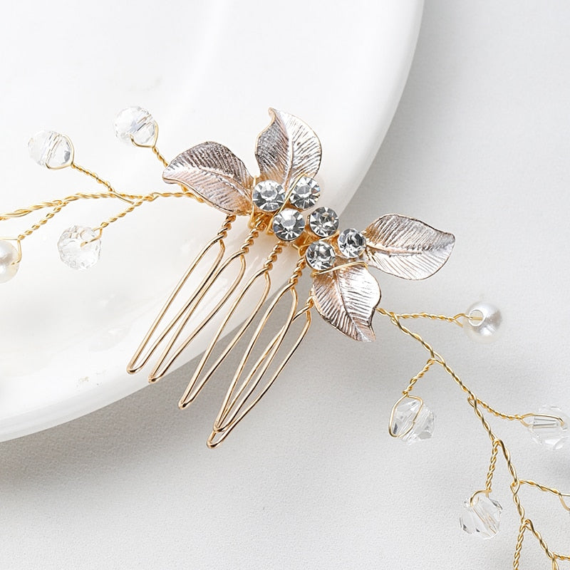 Light Gold Romantic Boho Tiara Montipi