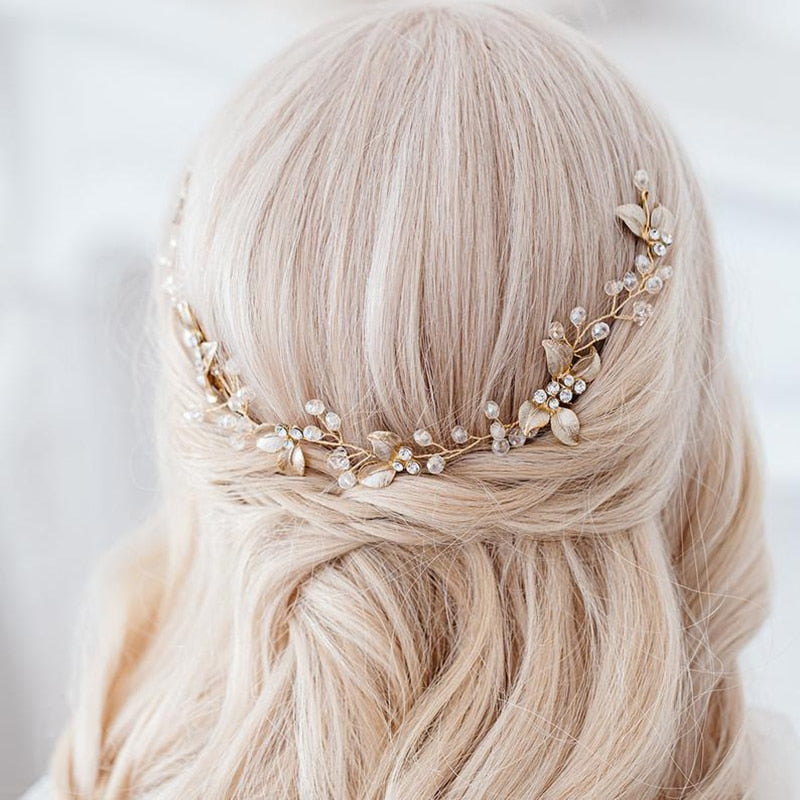 Light Gold Romantic Boho Tiara Montipi