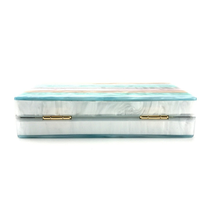 Luxury Aurora Striped Acrylic Clutch Bag Montipi