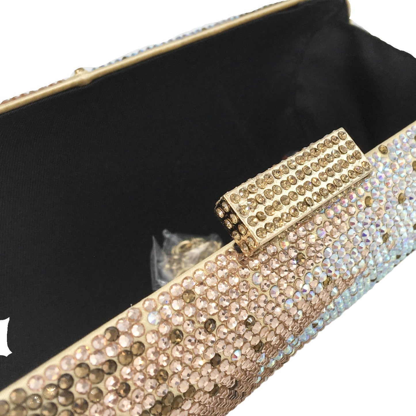 Luxury Crystal Gold Clutch Bag Montipi